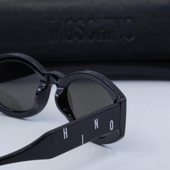 Moschino MOS141/S 0807 IR Oval Sunglasses - Black\\Grey